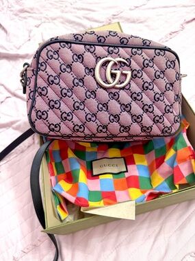 Authentic Gucci GG Mormont multicolor shoulder bag
